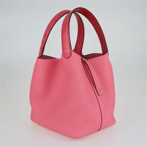 hermes rose azalee picotin|hermes picotin pink.